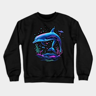 Playful dolphin,  underwater Crewneck Sweatshirt